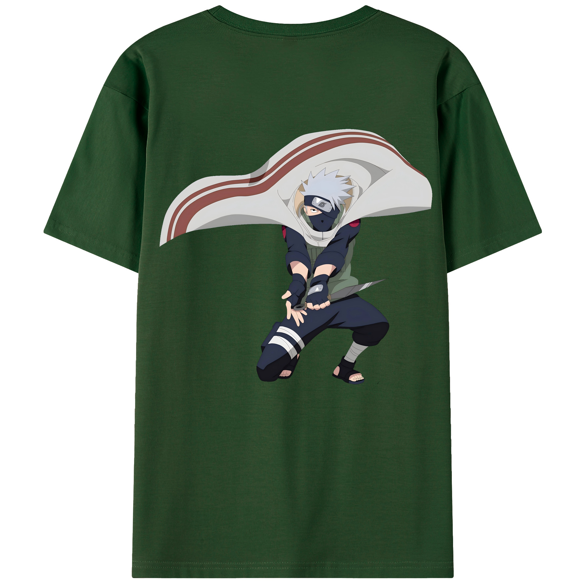 （画像用） NARUTO -ナルト- はたけ カカシ Hatake Kakashi 綿100％半袖Tシャツ（背面プリント）